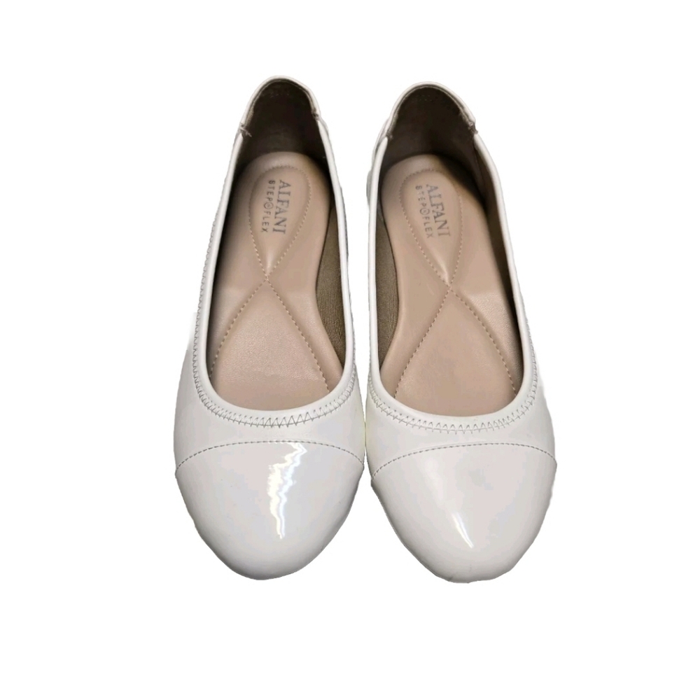 Alfani Shoes Women's White Step n Flex Tavii  Captoe Ballet Flats Size 5 M - Picture 2 of 6